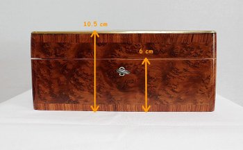  Pretty Rectangular Box in Thuja Burl, Napoleon III period - 1900