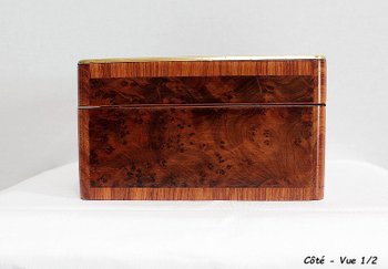  Pretty Rectangular Box in Thuja Burl, Napoleon III period - 1900
