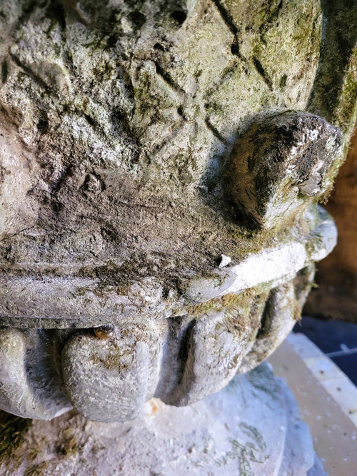 Large Stone Garden Vase, Early 20th Century