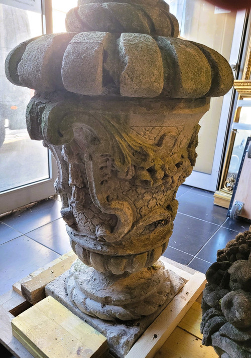 Large Stone Garden Vase, Early 20th Century