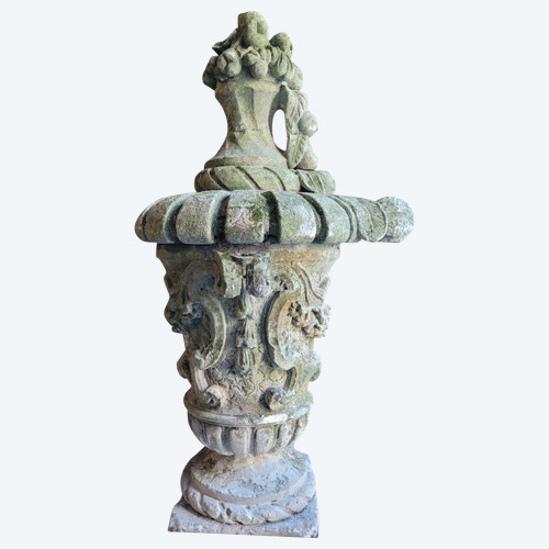 Large Stone Garden Vase, Early 20th Century
