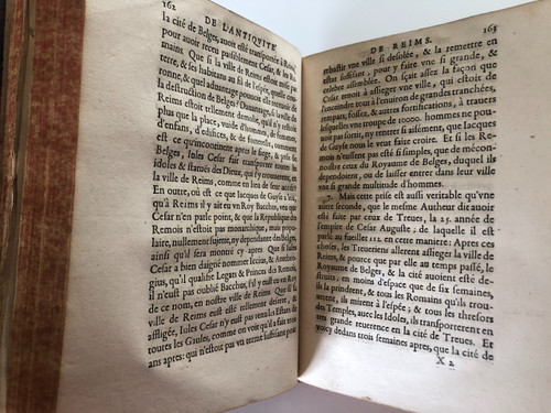 Le dessein de l'histoire de Reims de Nicolas Bergier  édité chez Nicolas Hecart Reims 1635