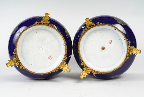 A pair of BFK porcelain planters