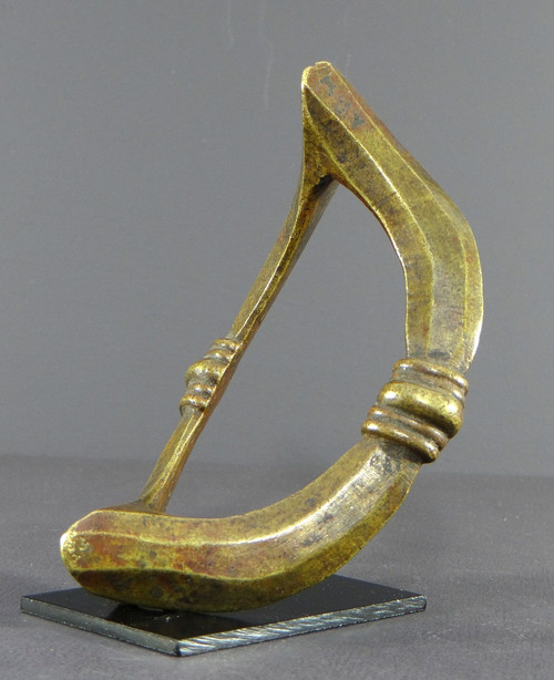 Côte D’ivoire, Peuple Senoufo, Début Du XXème Siècle, Chevillière En Bronze.