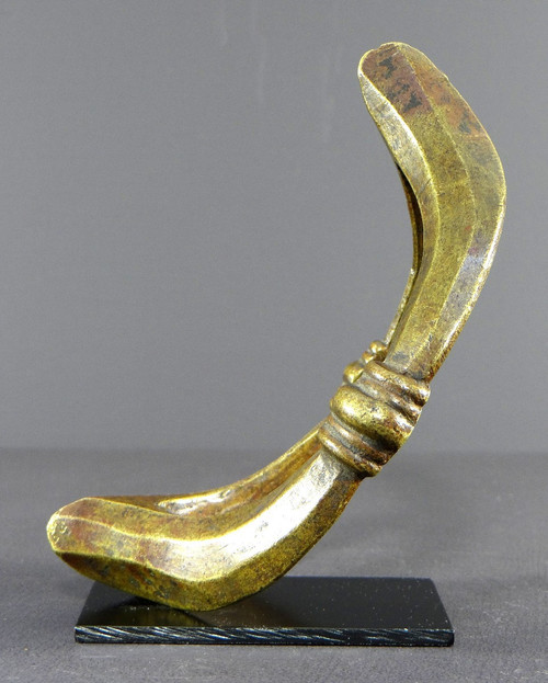 Côte D’ivoire, Peuple Senoufo, Début Du XXème Siècle, Chevillière En Bronze.