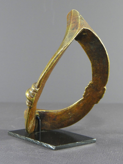 Côte D’ivoire, Peuple Senoufo, Début Du XXème Siècle, Chevillière En Bronze.