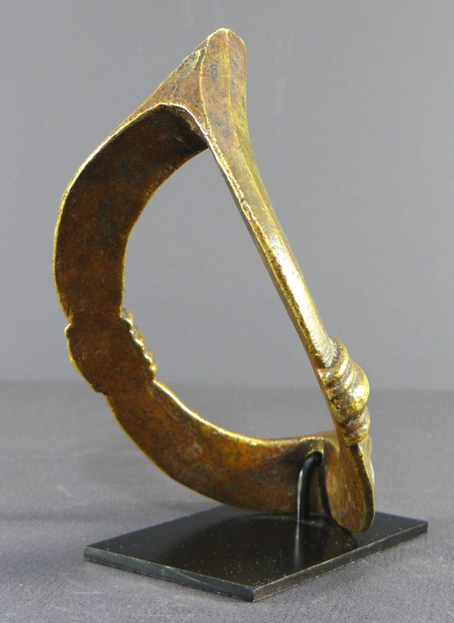 Côte D’ivoire, Peuple Senoufo, Début Du XXème Siècle, Chevillière En Bronze.