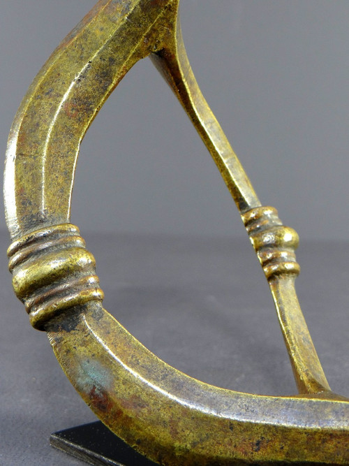 Côte D’ivoire, Peuple Senoufo, Début Du XXème Siècle, Chevillière En Bronze.