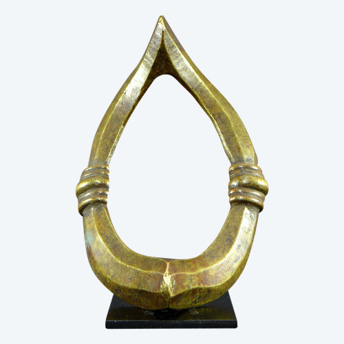 Côte D’ivoire, Peuple Senoufo, Début Du XXème Siècle, Chevillière En Bronze.