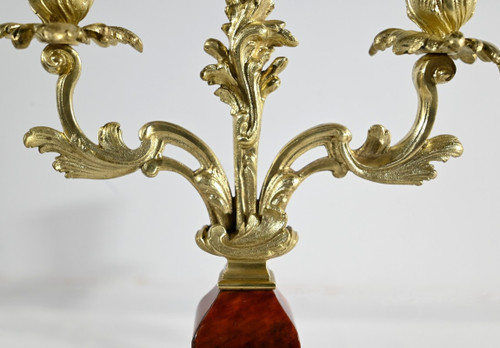 Fireplace Trim in Bronze and Painted Wood, stamped Vincenti & Cie – 2nd part 19th century