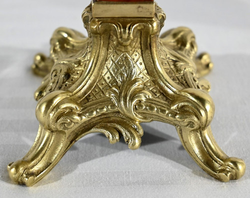 Fireplace Trim in Bronze and Painted Wood, stamped Vincenti & Cie – 2nd part 19th century