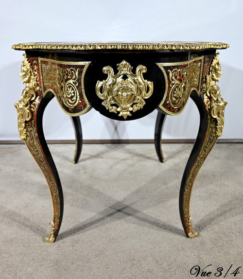 Blackened Pear Wood Ceremonial Table, Napoleon III Period – Mid-19th Century