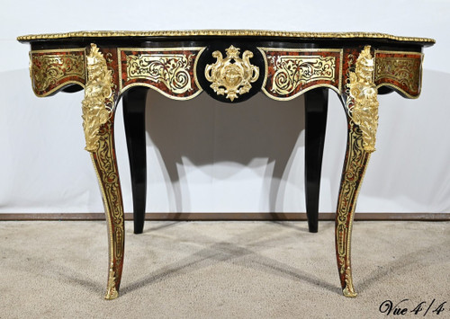 Blackened Pear Wood Ceremonial Table, Napoleon III Period – Mid-19th Century