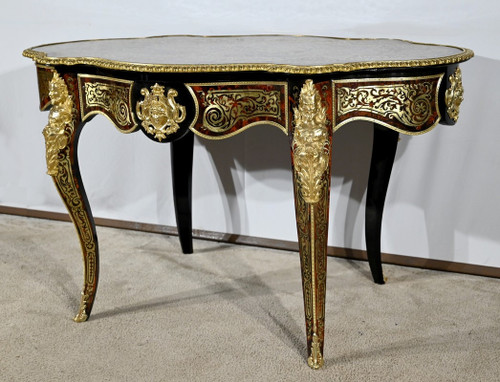 Blackened Pear Wood Ceremonial Table, Napoleon III Period – Mid-19th Century