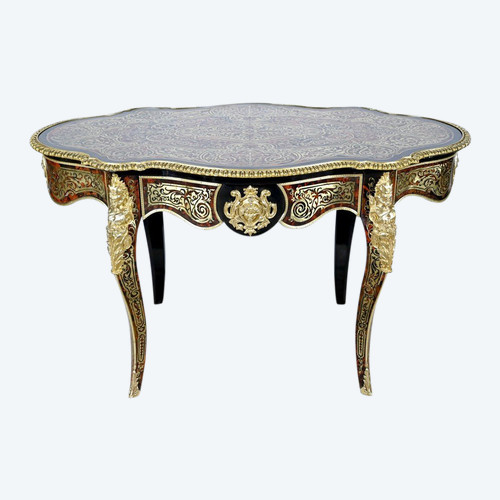 Blackened Pear Wood Ceremonial Table, Napoleon III Period – Mid-19th Century
