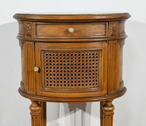 Small Beech Drum Table, Louis XVI style – 1920
