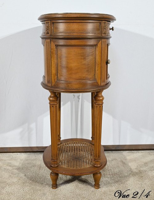 Small Beech Drum Table, Louis XVI style – 1920