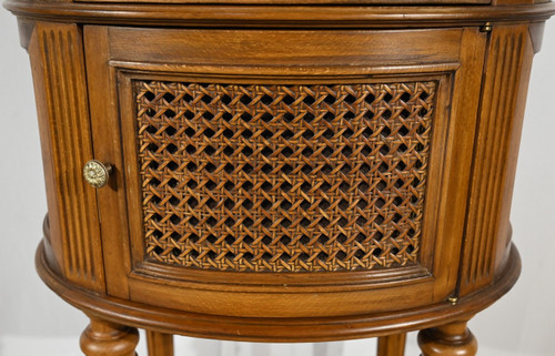 Small Beech Drum Table, Louis XVI style – 1920