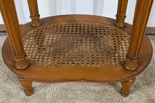 Small Beech Drum Table, Louis XVI style – 1920