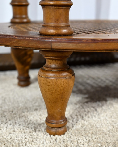Small Beech Drum Table, Louis XVI style – 1920