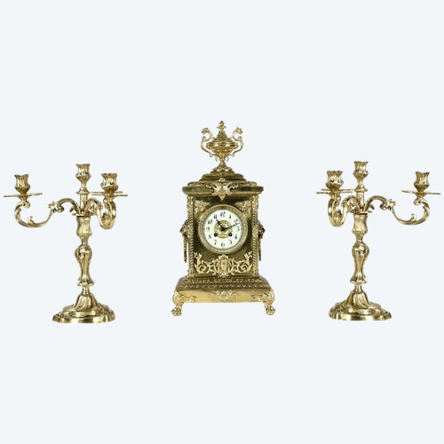 Gilt Bronze Fireplace Trim, stamped Japy Frères & Cie – Late 19th century