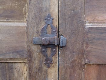 Old communication doors XVIIIth century in walnut Woodwork Door