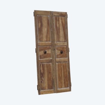 Old communication doors XVIIIth century in walnut Woodwork Door