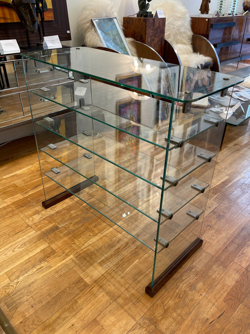 GIO PONTI, Etagère en laiton et verre, Circa 1939