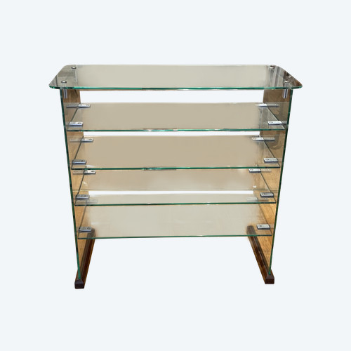 GIO PONTI, Etagère en laiton et verre, Circa 1939