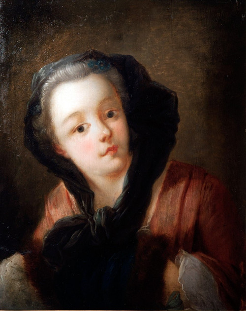 Junge Frau mit Muff Charles André Van Loo 1705/1765