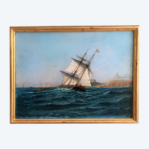 Marina Di Fronte Al Porto Di Marsiglia Del XIX Secolo