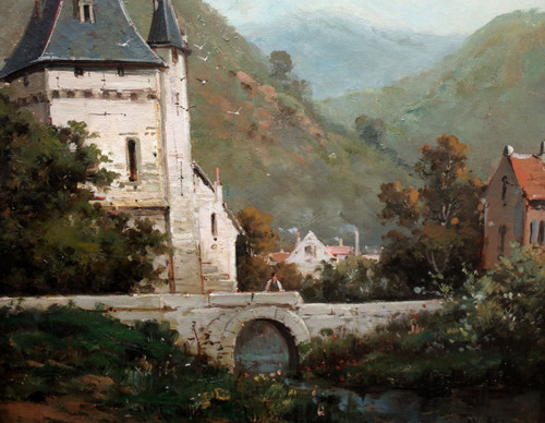 Paysage Animé Signé Taverny (gustave Mascart 1834/1914) 