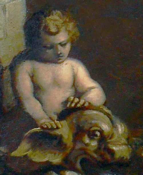 Bambino a La Fontaine XVIII secolo