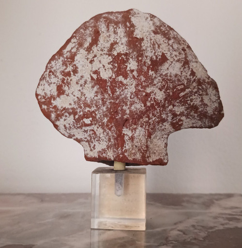 Altes Ägypten - Isiac-Puppenkopf - Terrakotta mit Polychromie - römisch-koptische Zeit