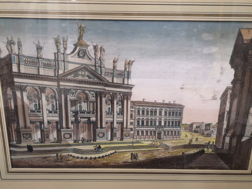 Optical view. Eighteenth century. Church of St. John in Rome