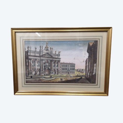 Optical view. Eighteenth century. Church of St. John in Rome