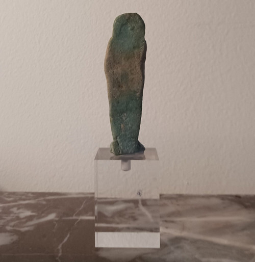 Chaouabti or Oushebti - green-blue frit - Ancient Egypt - Late Period