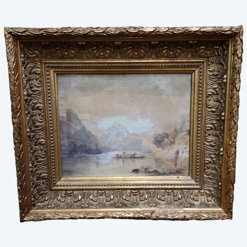 Alexandre-thomas Francia (1815-1884). Brown Wash Drawing and White Gouache