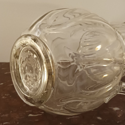 Normandie, fin du XVIIIe siècle - broc ou pichet à cidre - verre translucide soufflé