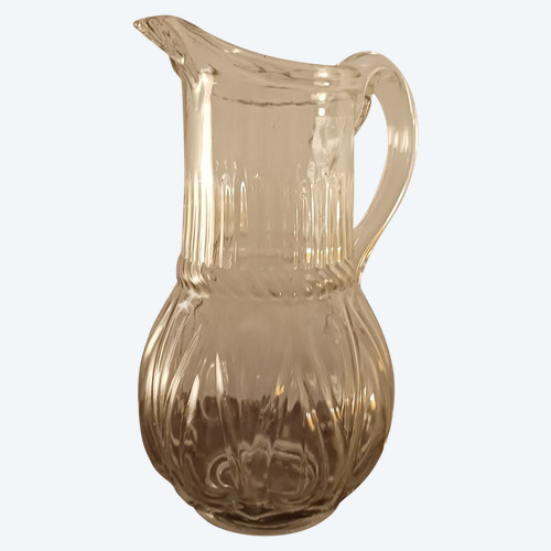 Normandie, fin du XVIIIe siècle - broc ou pichet à cidre - verre translucide soufflé