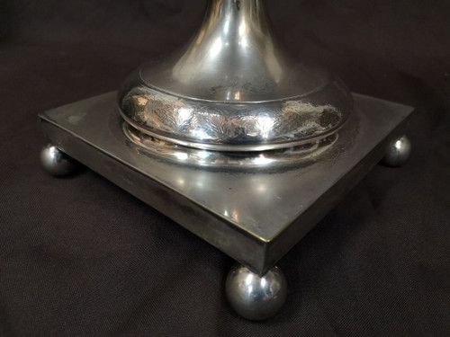 Samovar in metallo argentato del primo periodo dell'Impero