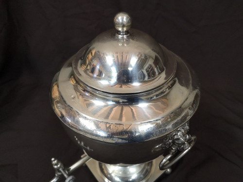 Samovar in metallo argentato del primo periodo dell'Impero