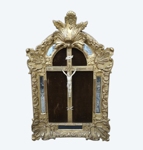 Christ In Ivory In Its Beaded Frame. Regency Period