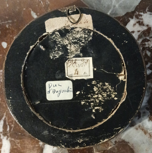 Manufacture de Sèvres pour le duc de Doudeauville - médaillon en biscuit du duc de Berry
