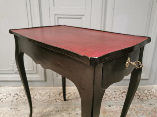 Louis XV-Schreibtisch, schwarz lackiert
