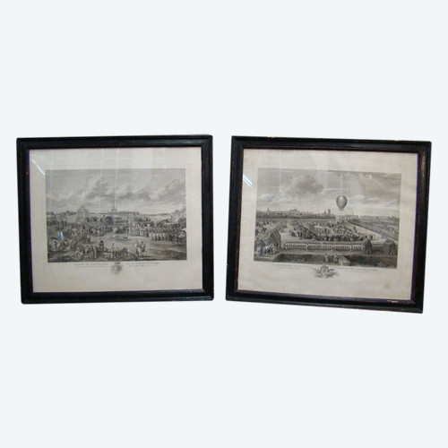 Pair Of Engravings By Helman After L. Watteau. Early 19th Century Period