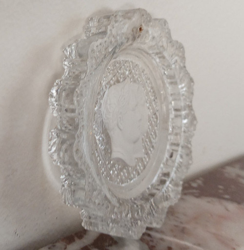 Baccarat - crystal-ceramics with profiles of Napoleon and ML - Brouwet collection - Empire, circa 1810