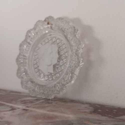 Baccarat - crystal-ceramics with profiles of Napoleon and ML - Brouwet collection - Empire, circa 1810