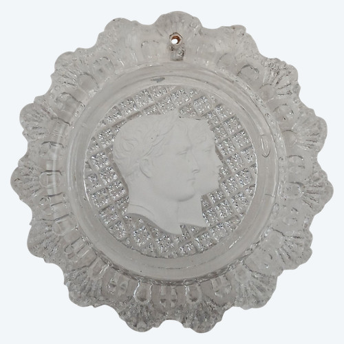 Baccarat - crystal-ceramics with profiles of Napoleon and ML - Brouwet collection - Empire, circa 1810
