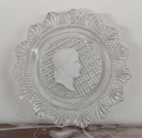 Baccarat - crystallo-ceramics with Napoleon in profile as Caesar - Brouwet collection - Empire, circa 1810